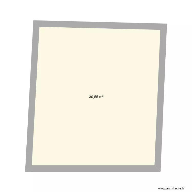 mur ext&eacute;rieur maison Thomas. Plan de 1  et 31 m²