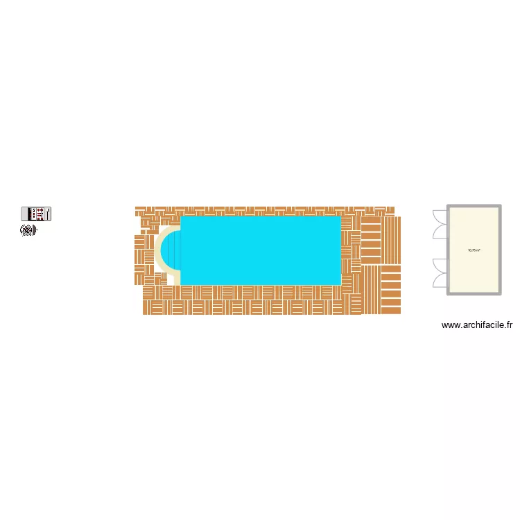 piscine. Plan de 