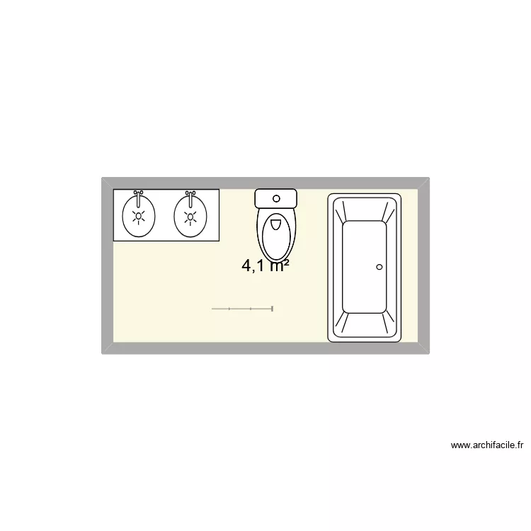 SDB. Plan de 1 Pièce et 4 m² SDB. Plan de 1 Pièce et 4 m²