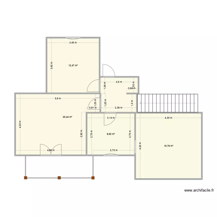 barbiche &eacute;tage capbreton. Plan de 4  et 65 m²