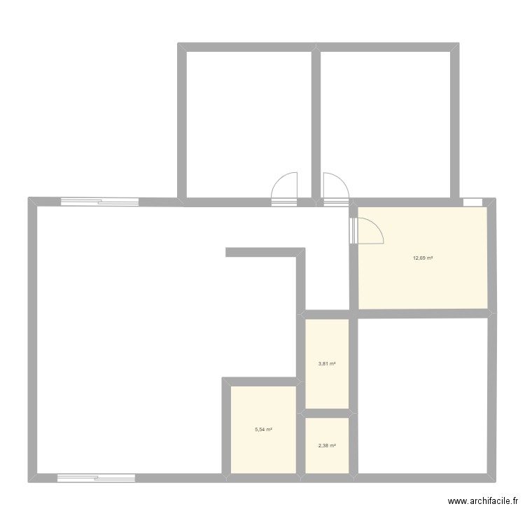 maison 1. Plan de 4 pièces et 24 m2