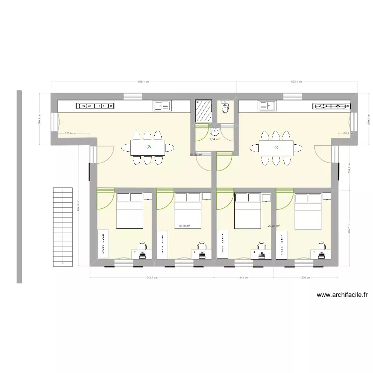 Maison mada. Plan de 
