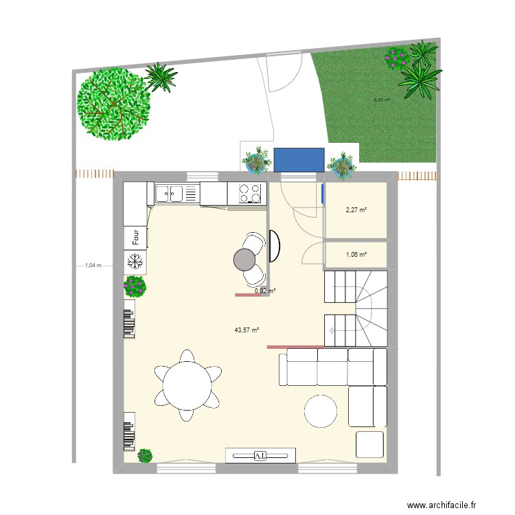 salon RIM. Plan de 10 pièces et 96 m2