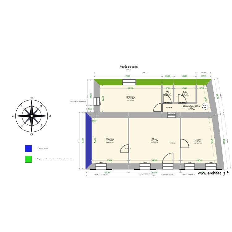 ML24016113 LE SQUERENT. Plan de 7 pièces et 70 m2
