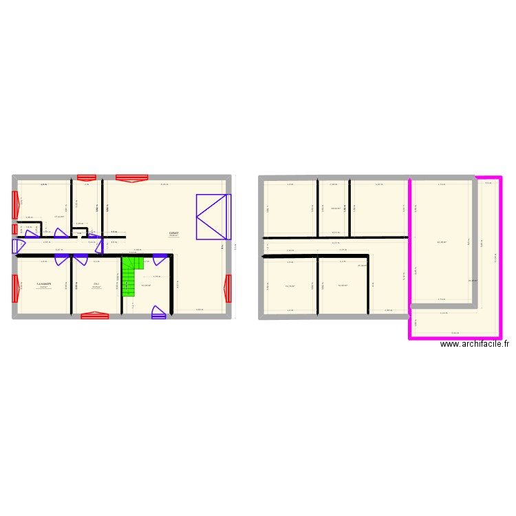 mourenx. Plan de 11 pièces et 265 m2