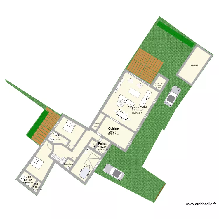 plan ID 8. Plan de 17  et 346 m²