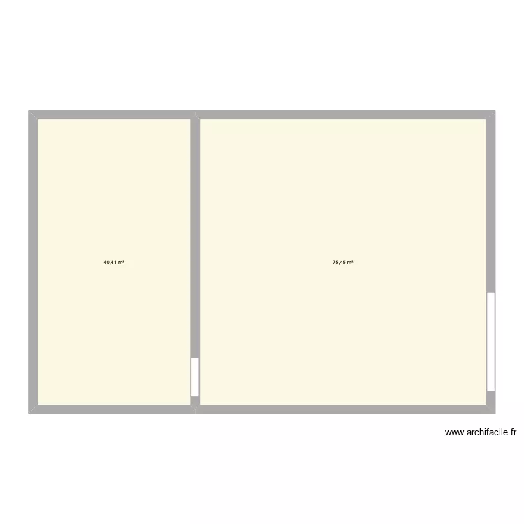 local mat&eacute;riel la mazzarine. Plan de 2  et 116 m²