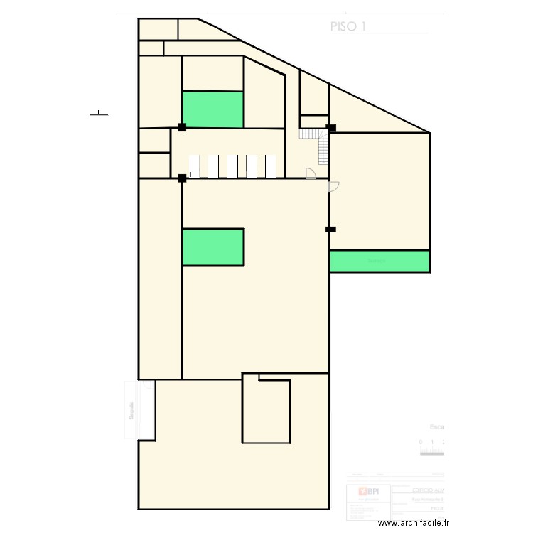 Almirante Barroso 32 - piso 1 v2. Plan de 20 pièces et 705 m2