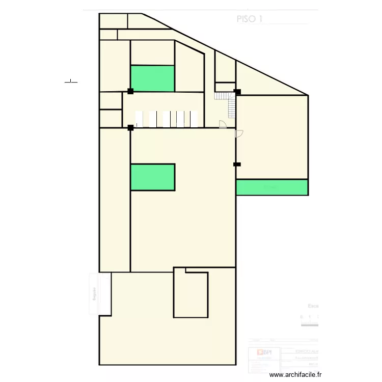 Almirante Barroso 32 - piso 1 v2. Plan de 20 pièces et 705 m²