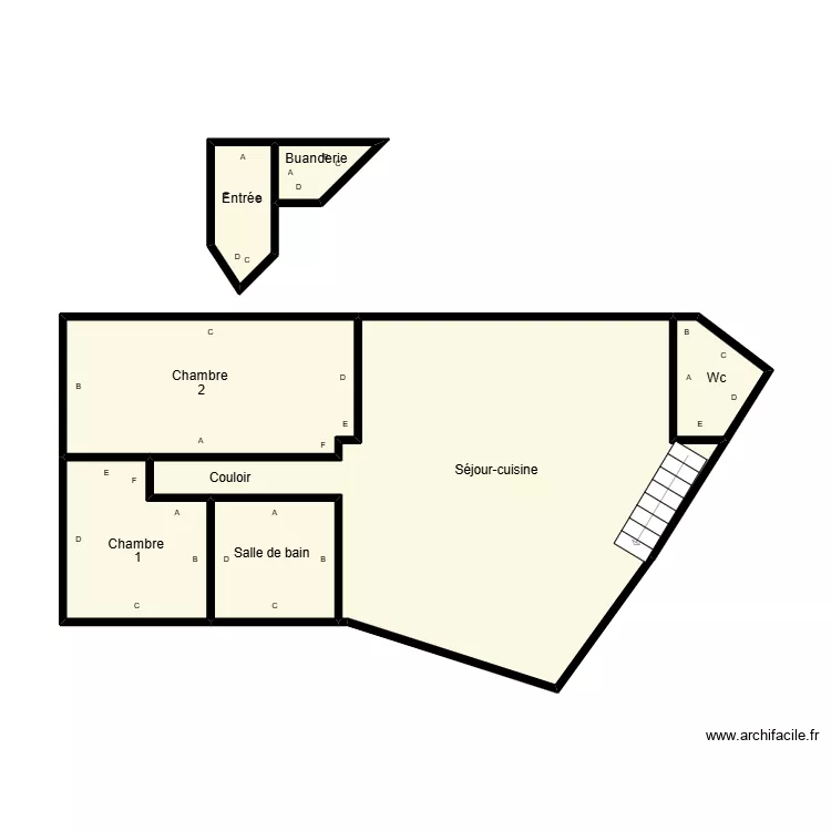 COULAIS FONTENAY 1ER. Plan de 