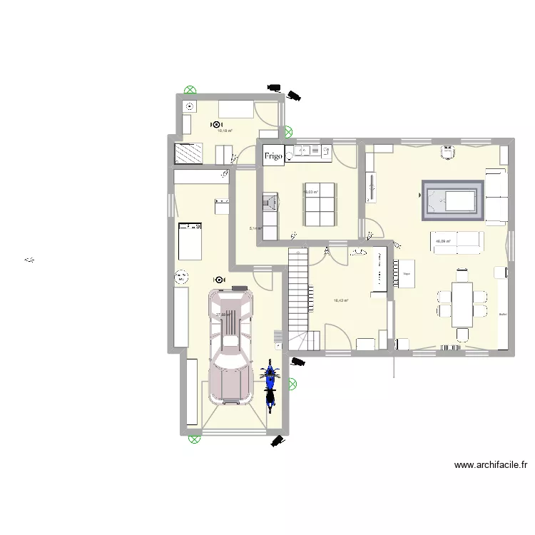 Niv 0. Plan de 6 et 132 m² Niv 0. Plan de 6 et 132 m²