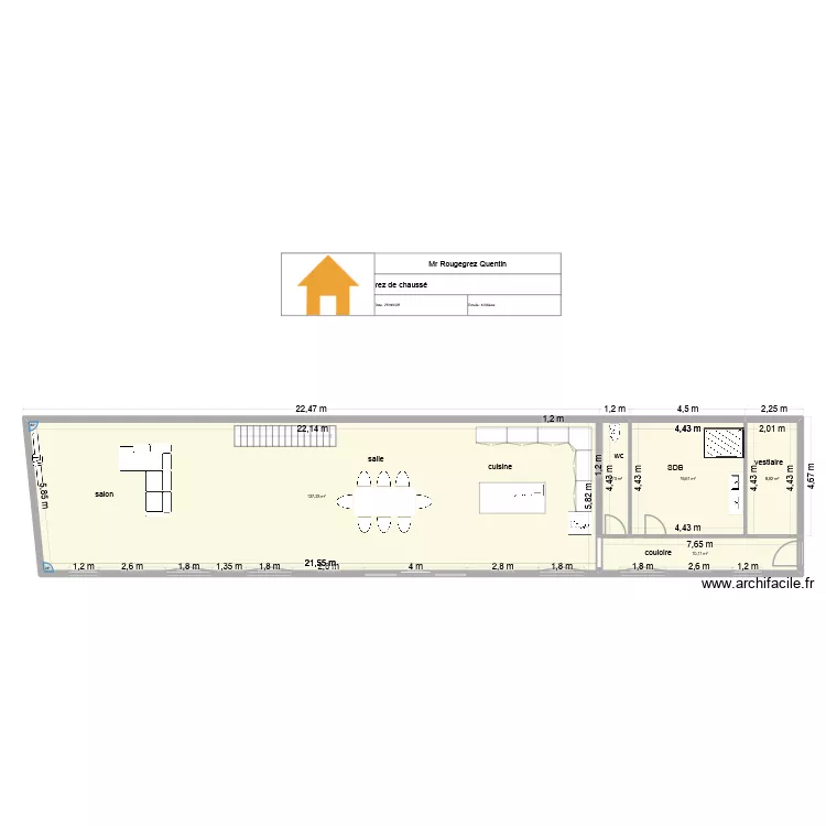 Rougegrez Quentin Herissart. Plan de 5  et 171 m²