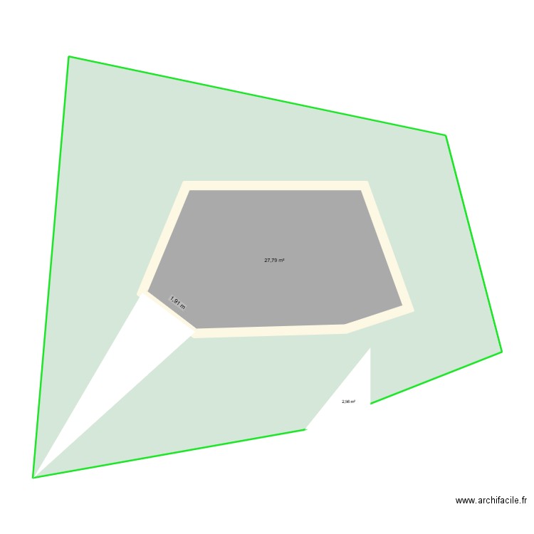 Pagotin MAJ 0908025. Plan de 2 pièces et 162 m2