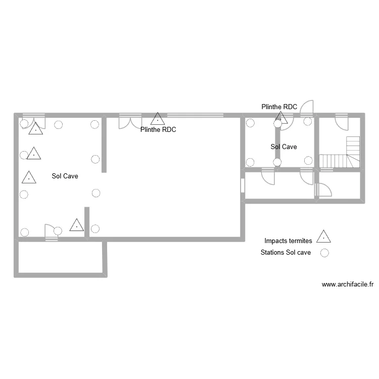 CREPIN P&eacute;riguuex. Plan de 6 pièces et 42 m²