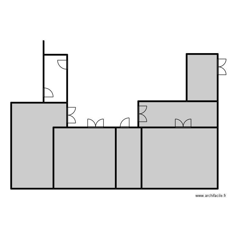 R-1. Plan de 7 pièces et 141 m2