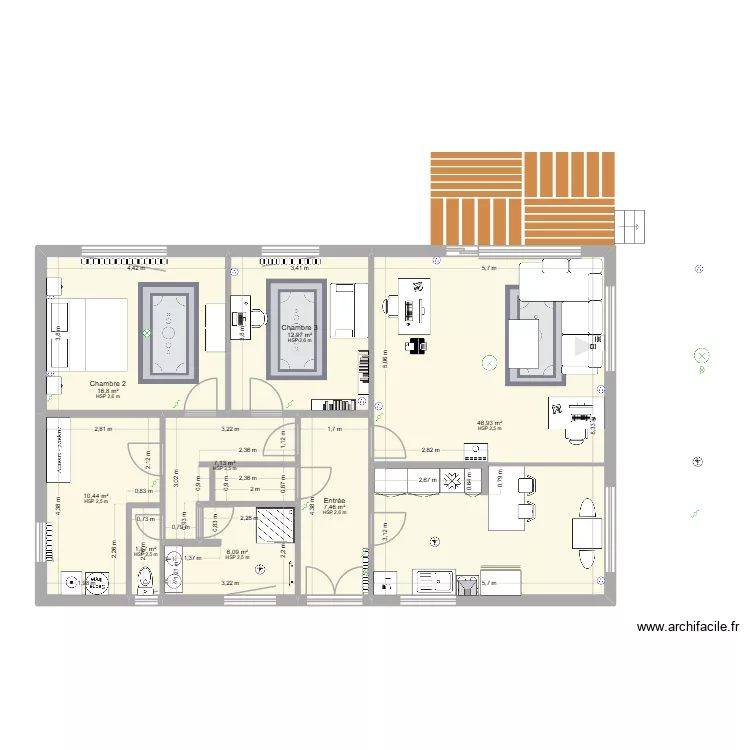 Rez de chauss&eacute;e_sdb_122025. Plan de 