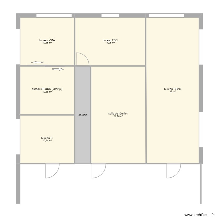 plan rdc v2. Plan de 7 pièces et 107 m2
