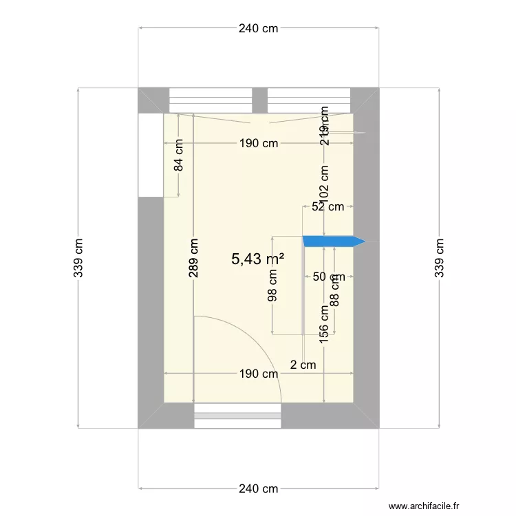 Salle de bains . Plan de 