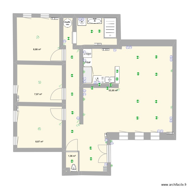 plan 2026 01 03. Plan de 5 pièces et 80 m2
