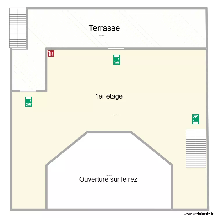 Caveau 1er. Plan de 3  et 555 m²