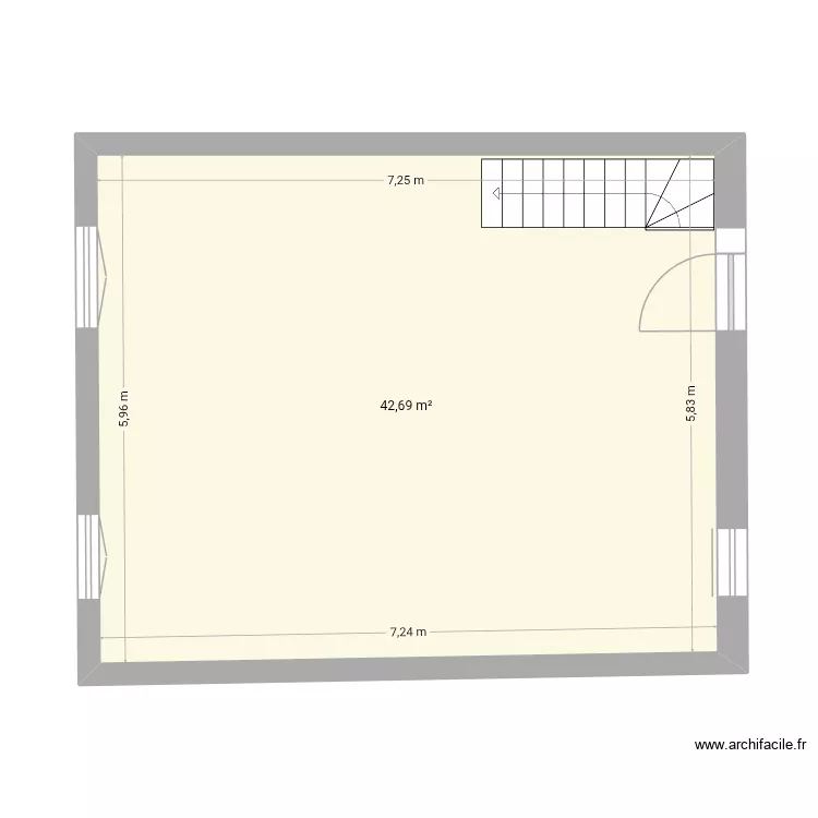 Recette vide. Plan de 