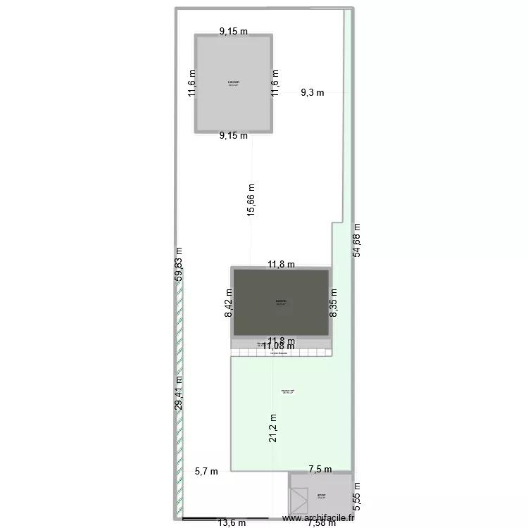 Ormoy Plna masse. Plan de 7  et 1709 m²
