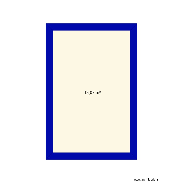 Raph Chambre. Plan de 1 pièce et 13 m2
