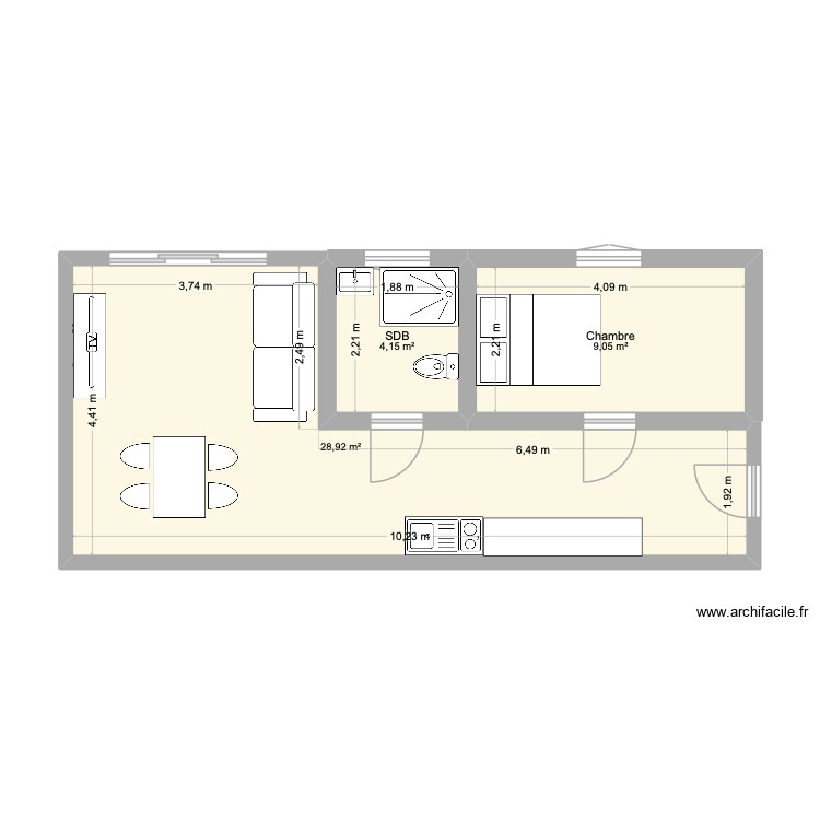 Logement 2 - &eacute;tage a droite. Plan de 0 pièce et 0 m2