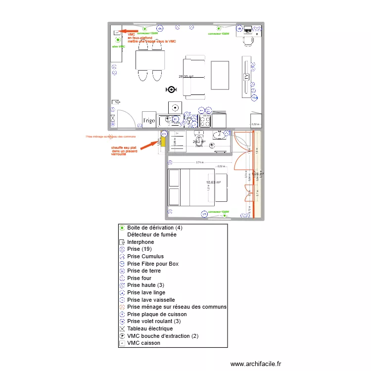 Thuillat T2 1er Projet Elec V2. Plan de 