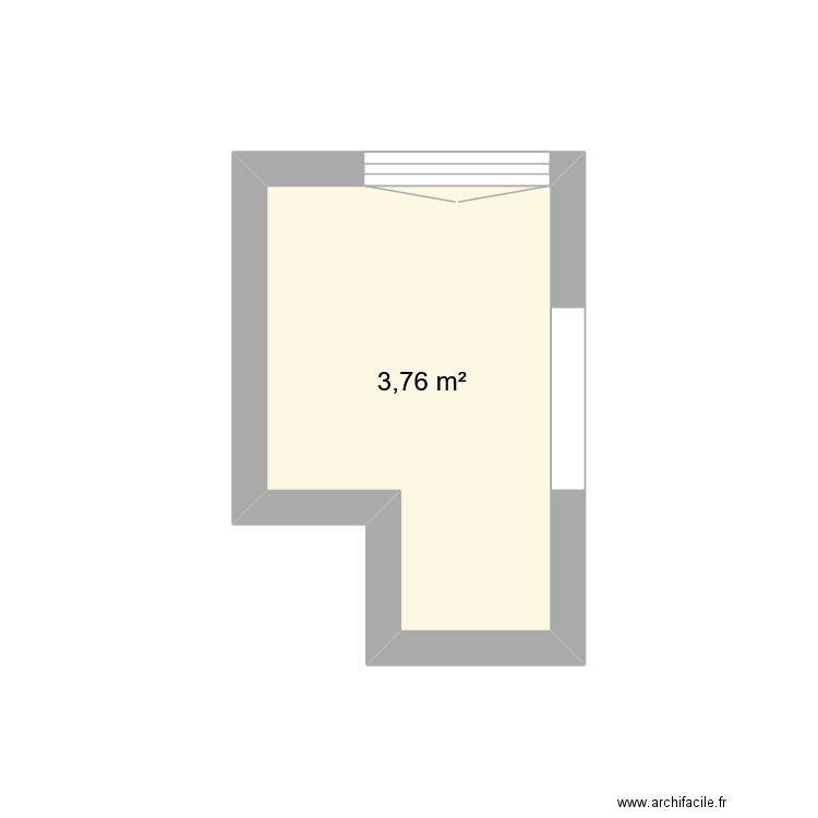 cuisine 7ét. Plan de 1 pièce et 4 m2