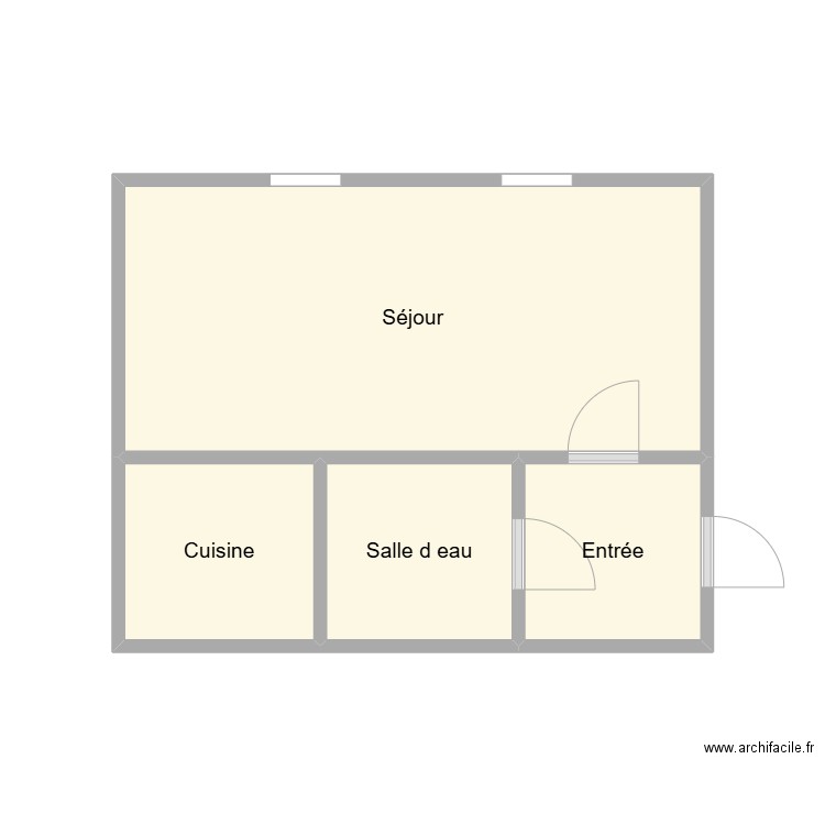 2502 PHILY. Plan de 4 pièces et 18 m2