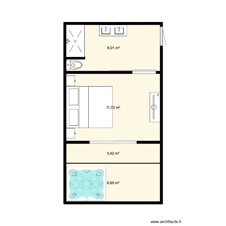 bungalow vue de haut. Plan de 0 pièce et 0 m2