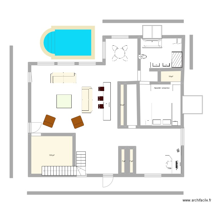 Saint-thépophile I. Plan de 5 pièces et 16 m2