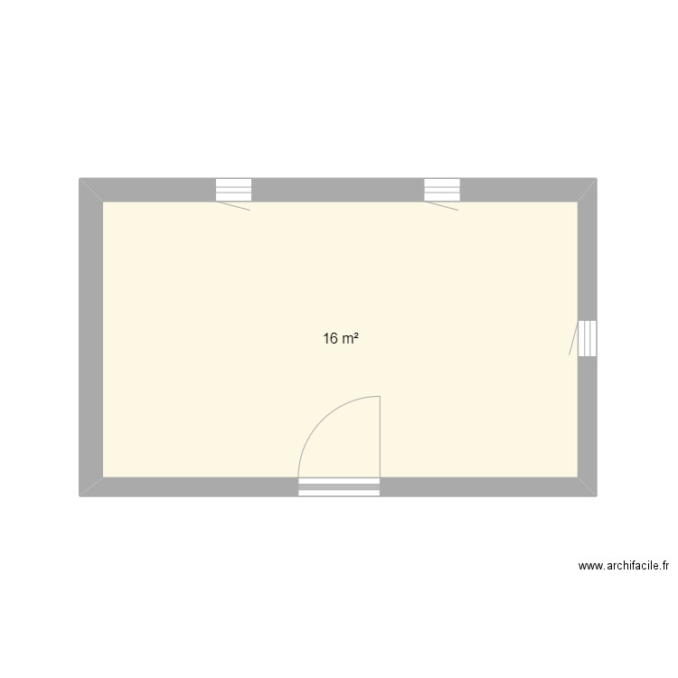 Poulailler_ V2. Plan de 1 pièce et 16 m2
