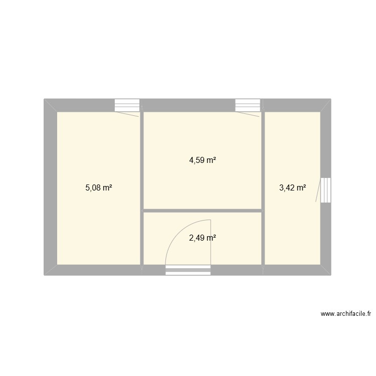 Poulailler_ V2. Plan de 1 pièce et 16 m2