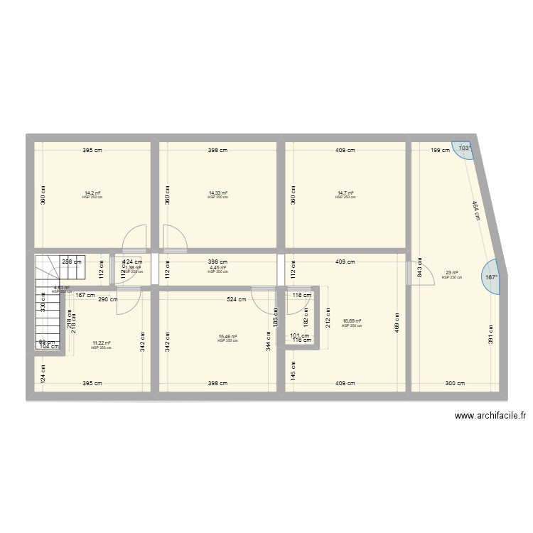 kots rez equipe . Plan de 32 pièces et 389 m2