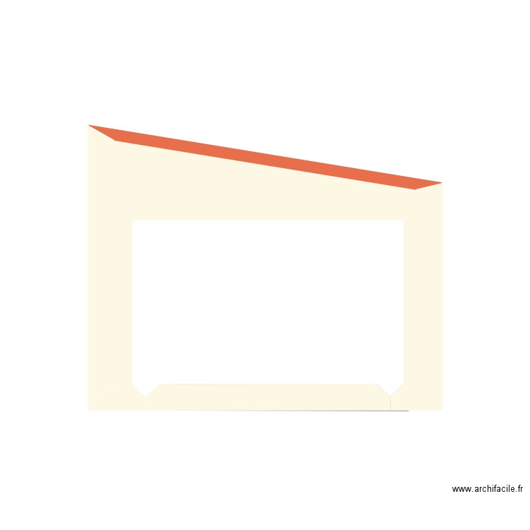 garage de face. Plan de 2 pièces et 5 m2