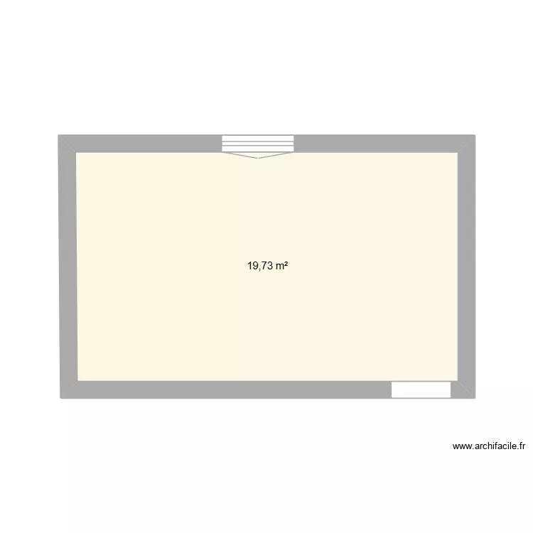 chambre amis. Plan de 1  et 20 m²