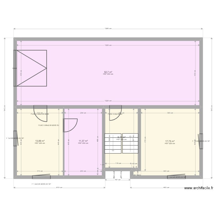 ML23052554 BAUDOT. Plan de 5 pièces et 104 m2