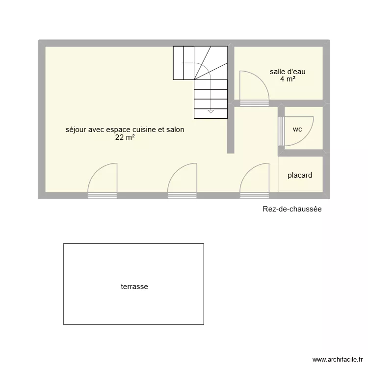 5315. Plan de 5  et 44 m²