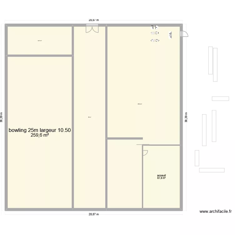 plan projet 5. Plan de 5 pièces et 810 m²