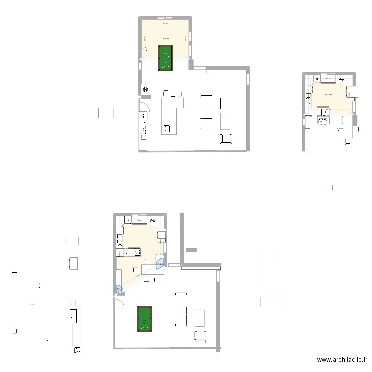 Cuisine 5. Plan de 3 pièces et 44 m2