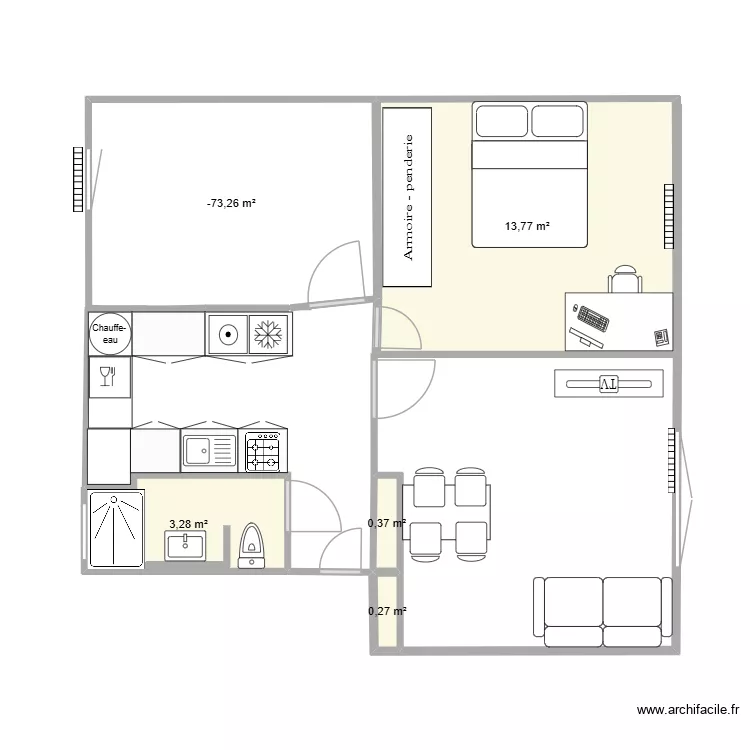 plan modifié 2. Plan de 5 et 28 m² plan modifié 2. Plan de 5 et 28 m²