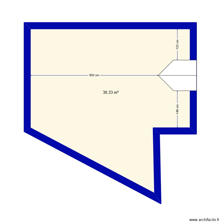 atelier2. Plan de 1 pièce et 30 m2