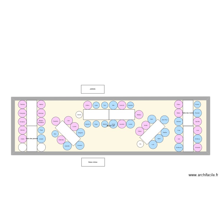 Plan de table. Plan de 0 pièce et 0 m2
