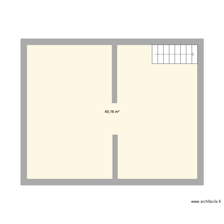 love room. Plan de 1 pièce et 40 m2