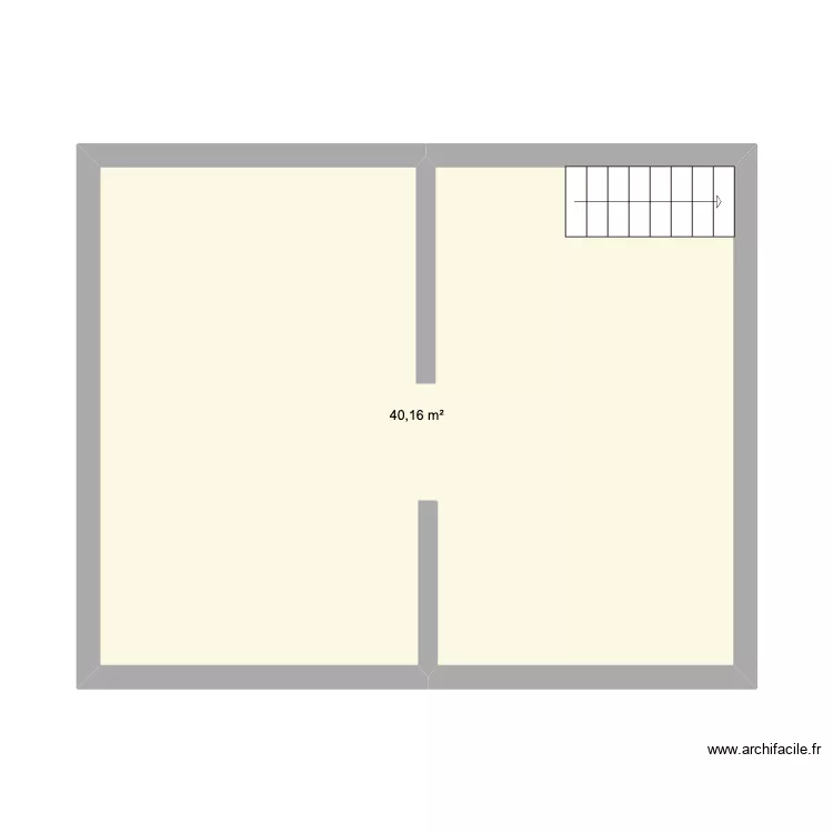 love room. Plan de 1 pièce et 40 m²