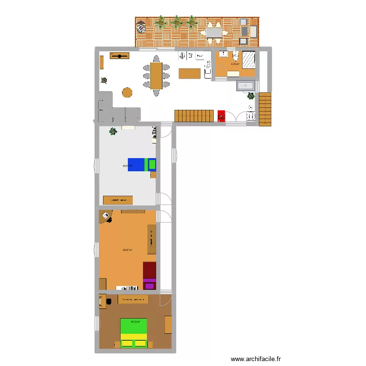 appartement ch&egrave;vres. Plan de 