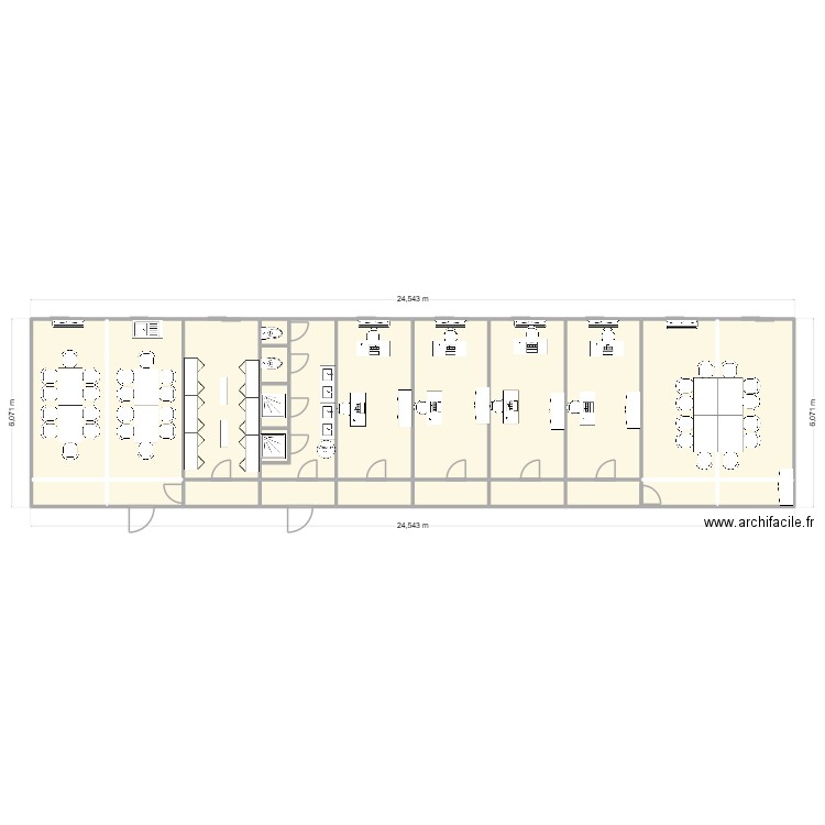 EIFFAGE CHANTIER ST FONS. Plan de 24 pièces et 142 m2