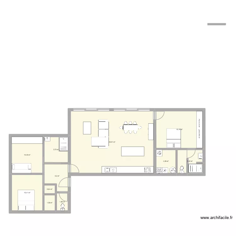 maison3. Plan de 11 pièces et 110 m²